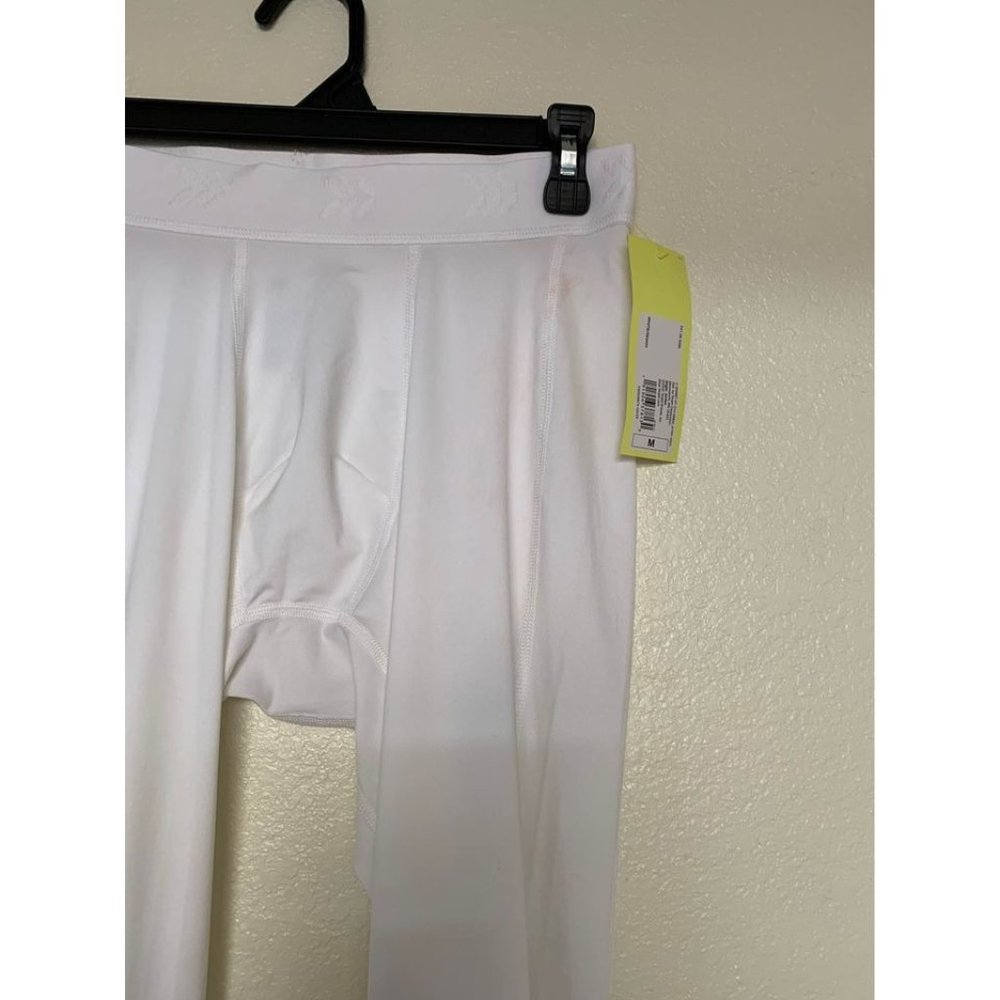 Men's Medium White Thermal Bottoms Tights - Picture 6 of 10